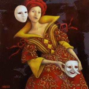 Femme aux masques-Catherine Chauloux